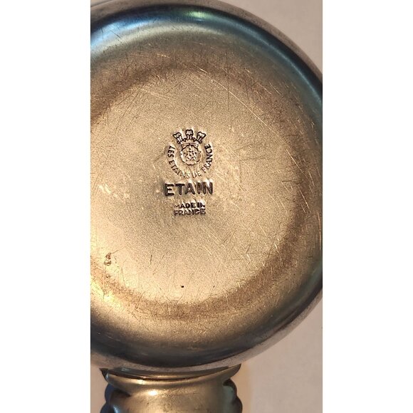 Sommeliers tasting cup Les Etains De France A shallow, silver tastevin tradition - Picture 9 of 10